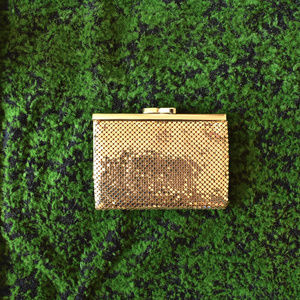 Vintage Whiting & Davis Gold Mesh Clutch Wallet